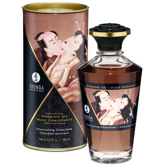 Shunga – Huile de massage effet chaleur Chocolat intense – 100 ml
