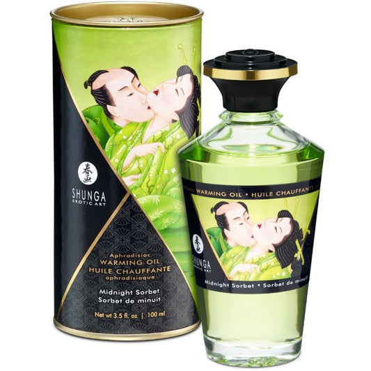 Shunga – Huile de massage effet chaleur Sorbet de Minuit – 100 ml