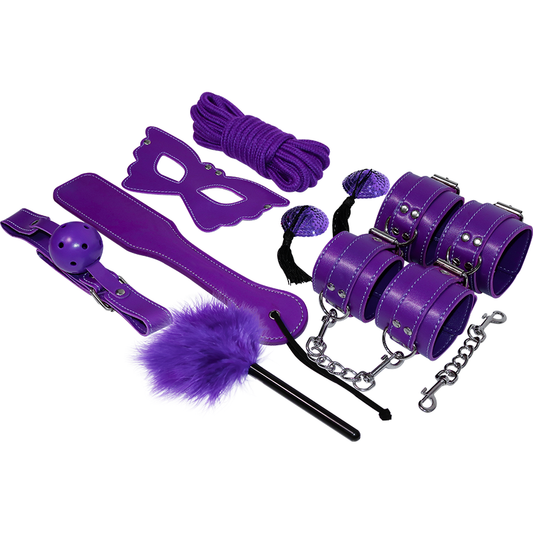 Kit BDSM série violet – Experience – 11 pièces – Domination & douceur