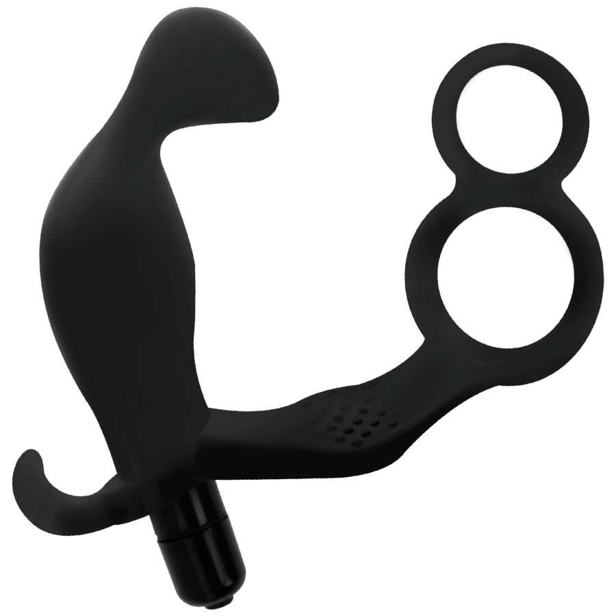 Plug anal avec double anneau pénis et testicules – Addicted Toys