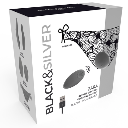 Stimulateur Zara à télécommande – Black&Silver – Avec culotte offerte