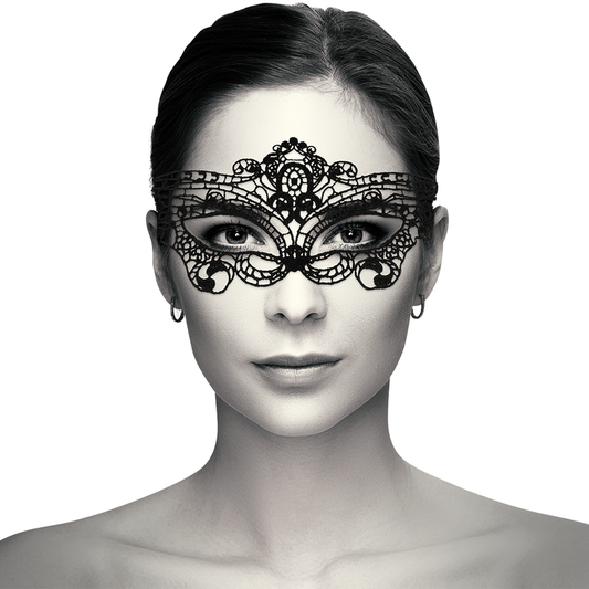 Coquette Chic Désir – Masque en fine dentelle noire – Vision réduite & éveil des sens