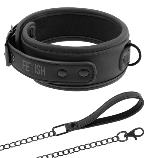 Fetish Submissive – Collier chaîne doublure néoprène