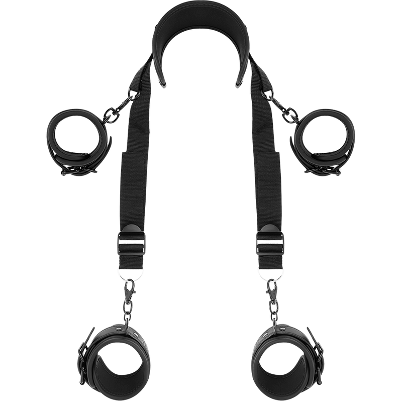 Fetish Submissive – Position Maître avec 4 menottes néoprène