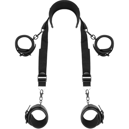 Fetish Submissive – Position Maître avec 4 menottes néoprène